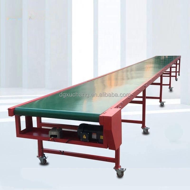 Factory Custom Portable PVC Green Flat Conveyor Stainless Steel for Automatic Assembly Food Shops Manufacturing Plants Retail