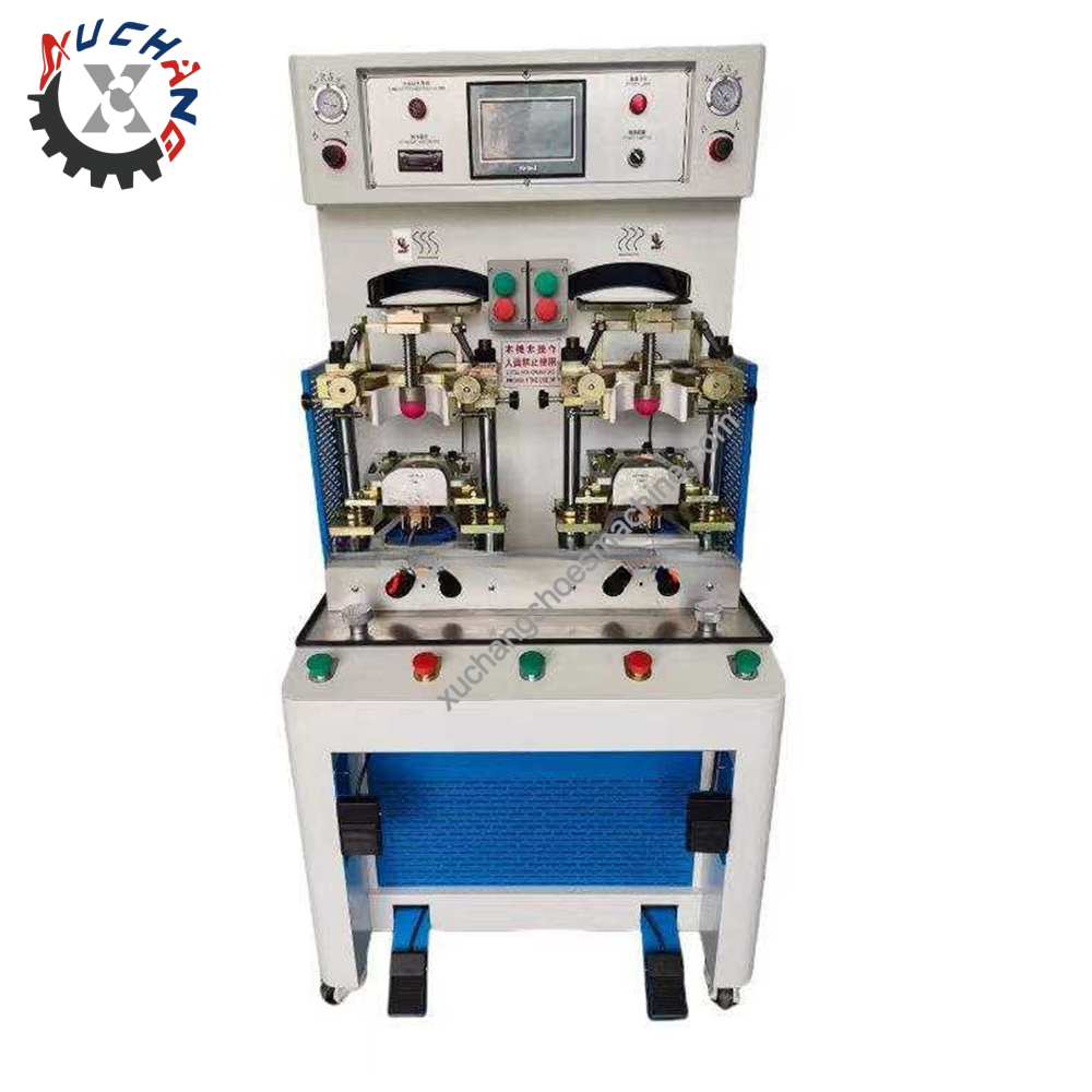 Double Cold and Double Hot Station Computerized Shoe Upper Molding Upper Shaping Machine for Ladies and Sports Shoes